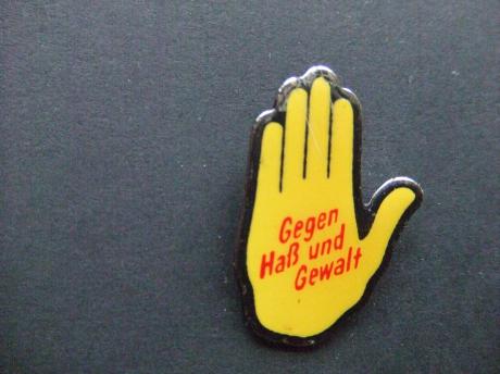 Tegen haat en geweld Duitsland hand anti-racisme